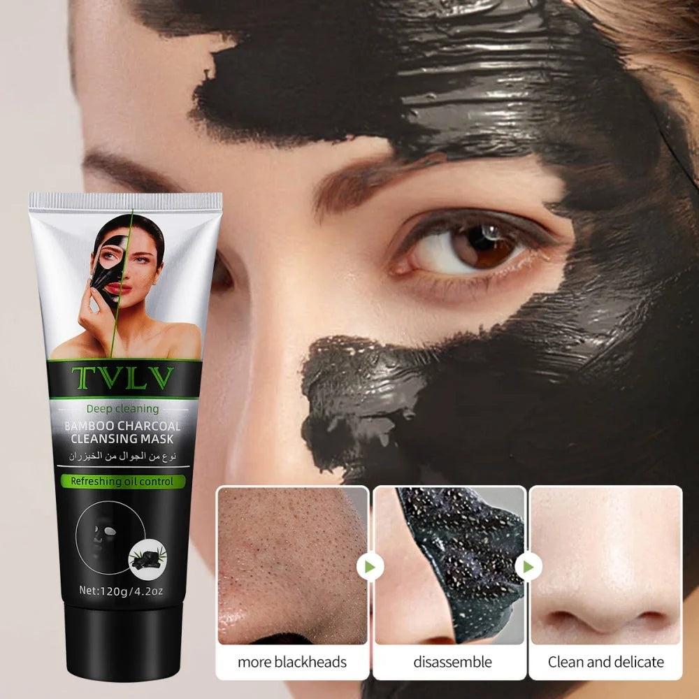 Bamboo Charcoal Cleaning Facial Mask for deep pore cleansing and skin detoxification