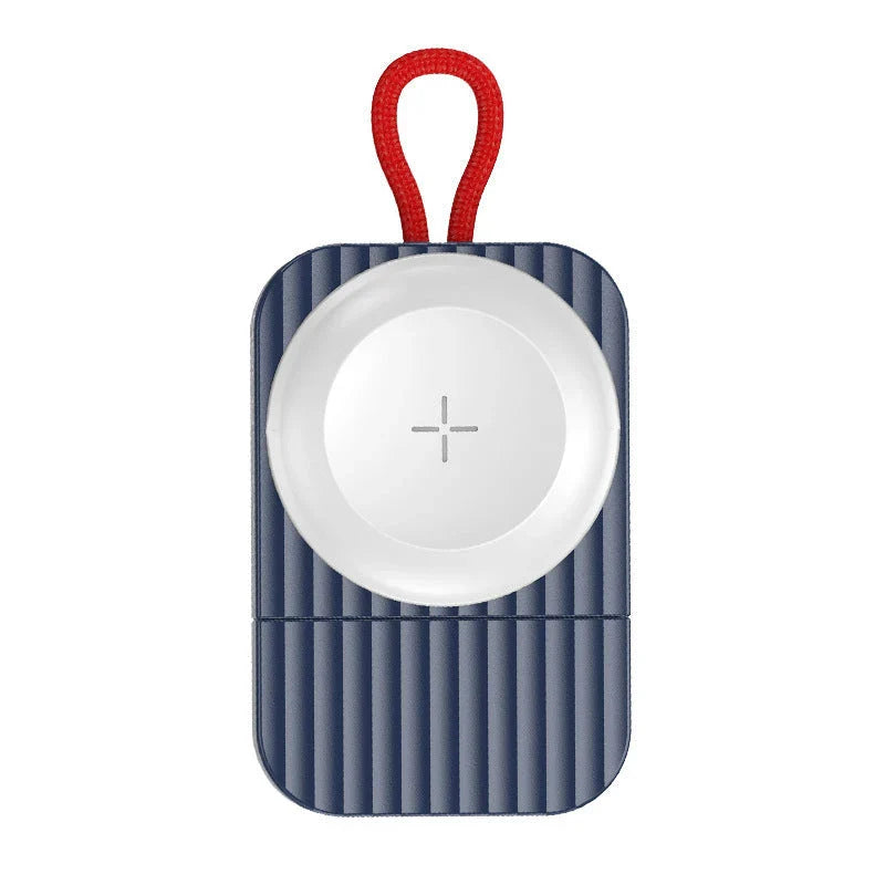 Universal Magnetic Wireless Charger for Apple Watch in white and blue