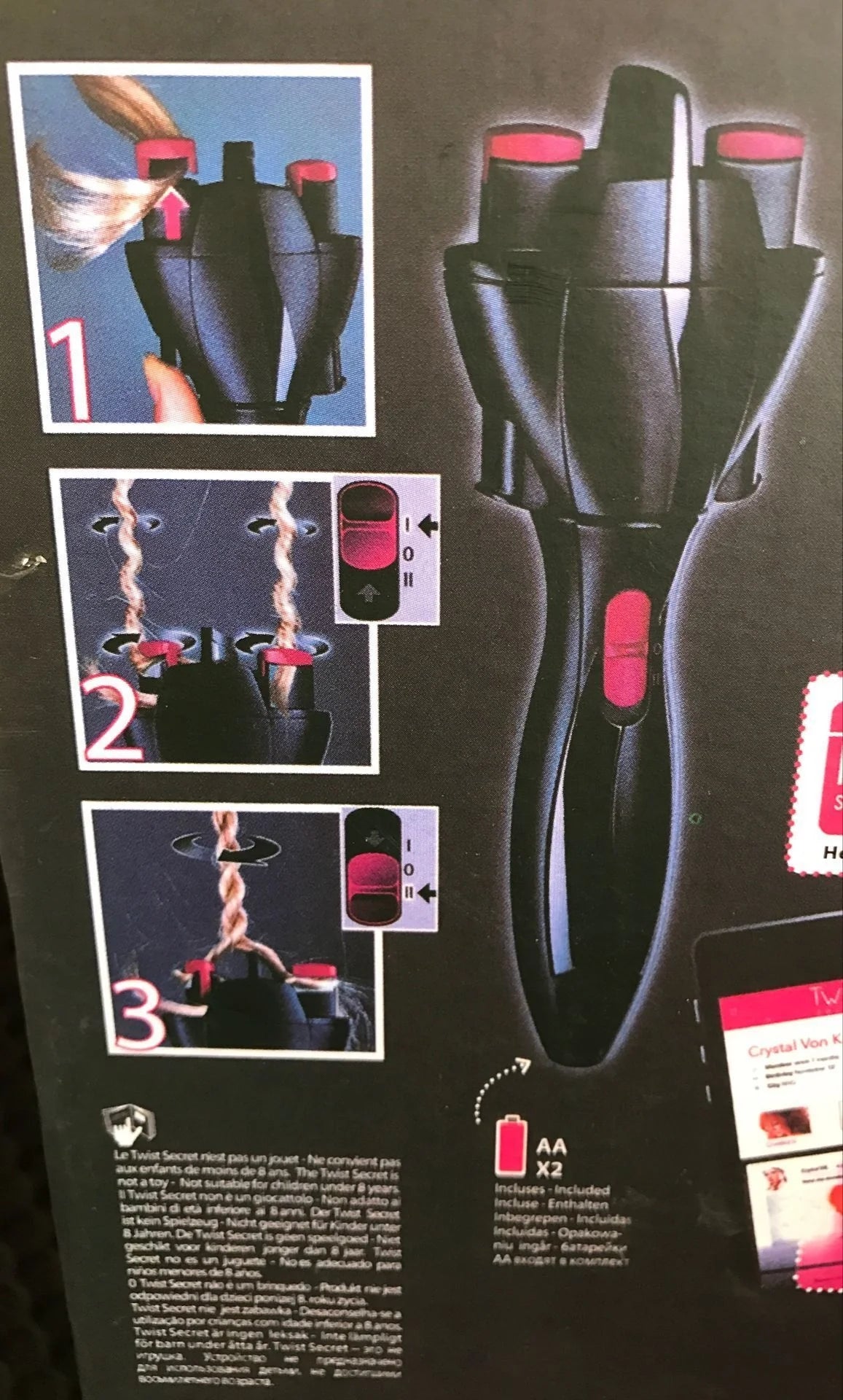 Automatic Hair Braider with USB and battery power options for easy hairstyling