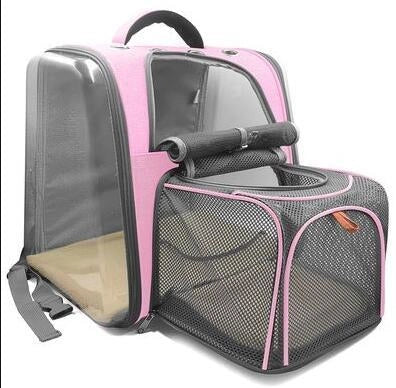 Portable Transparent Space Capsule Cat Bag in various colours, showcasing foldable design and panoramic view