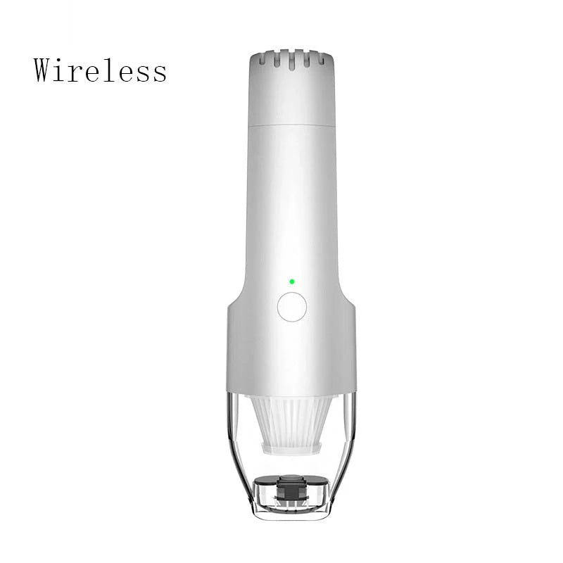 Hand-held vacuum cleaner with 5000 Pa suction in black and white options