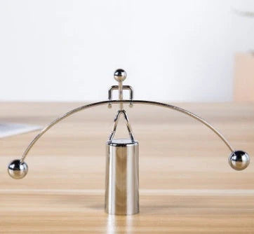 Stainless steel Iron Man tumbler decoration with one-leg balance design