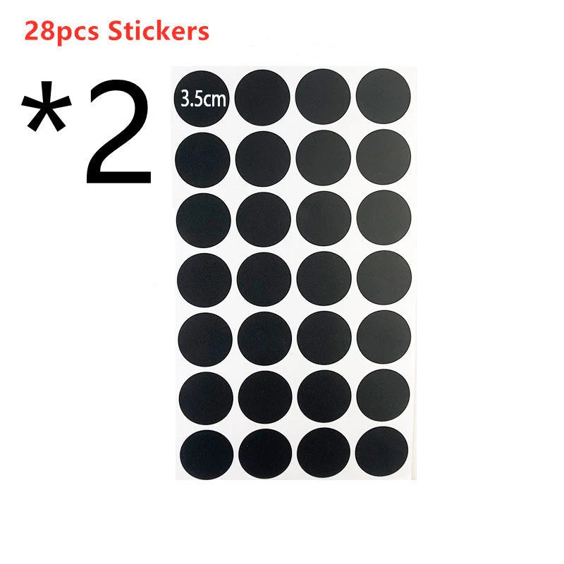 Circular reusable PVC blackboard sticker labels for organisation