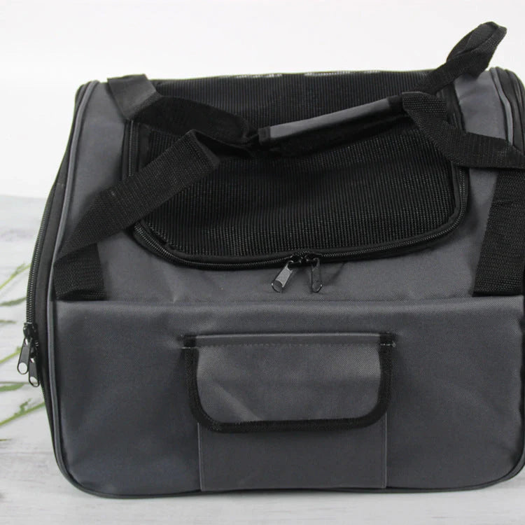 Folding hammock pet car seat bag for small cats and dogs in green, almond, and black