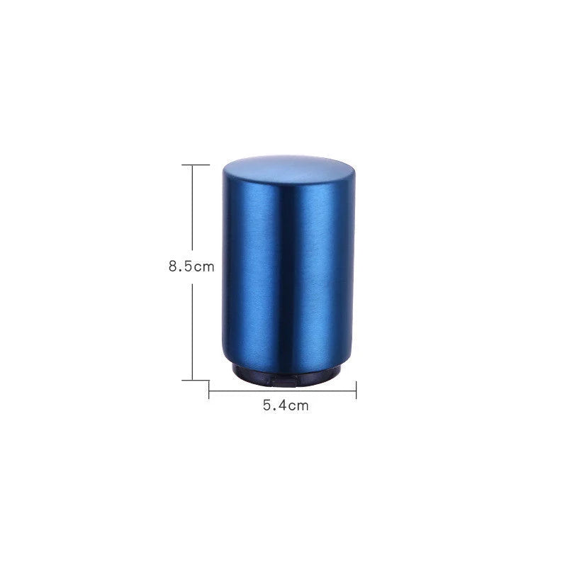 Stainless steel magnetic beer bottle opener with brushed metal finish