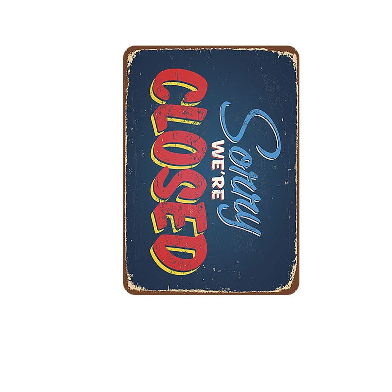 Retro American License Plate Iron Wall Art in metal, 30cm by 20cm