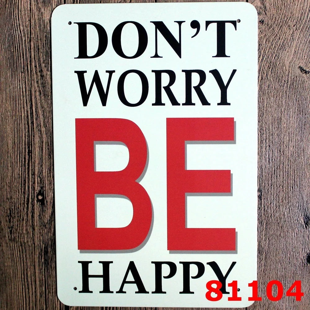 Retro tin decorative painting for living room wall decor