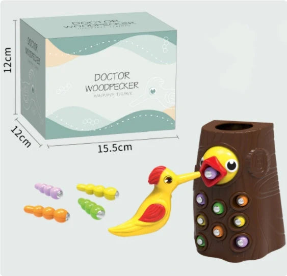 Woodpecker Magnetic Catch The Worm educational toy for children