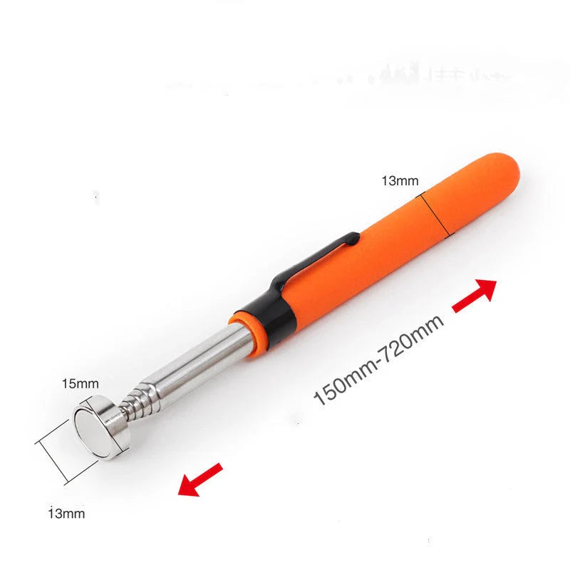 LED Magnetic Pick Up Tool with telescopic shaft and LED light for retrieving small metal parts