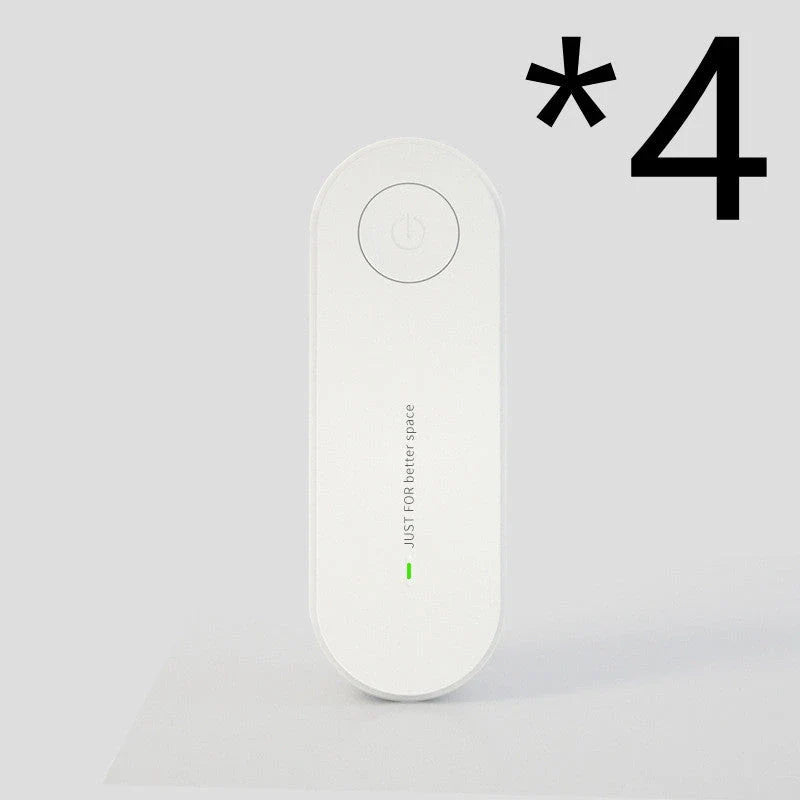 Compact negative ion air purifier in various colors, releasing 5 million ions to purify the air in your home or office