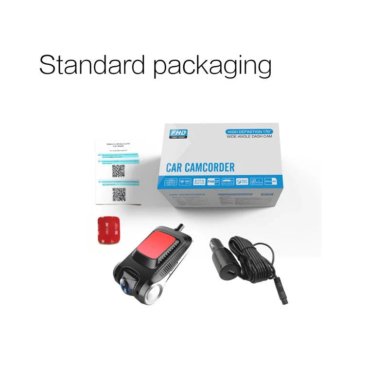 FHD1080P night vision dash cam with wide-angle lens and 32G TF card support