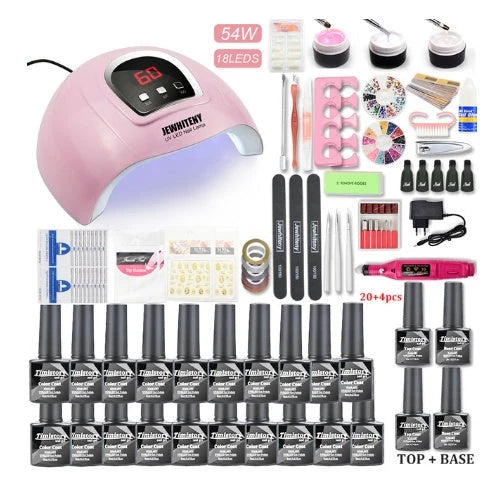 Santilady 80W Nail Phototherapy Machine Set with gel polish options