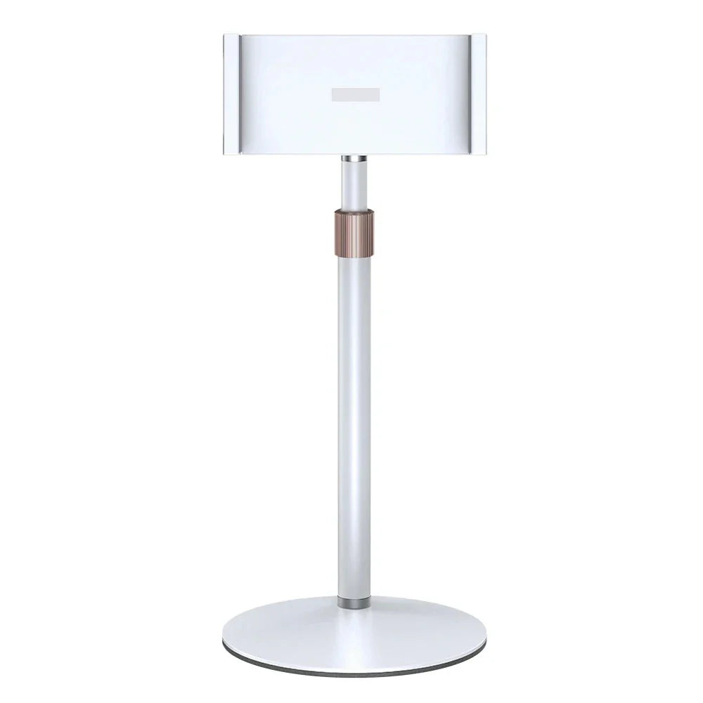 Adjustable Rotating Portable Monitor Stand in White, with height and width adjustability for enhanced ergonomics and workspace organisation.