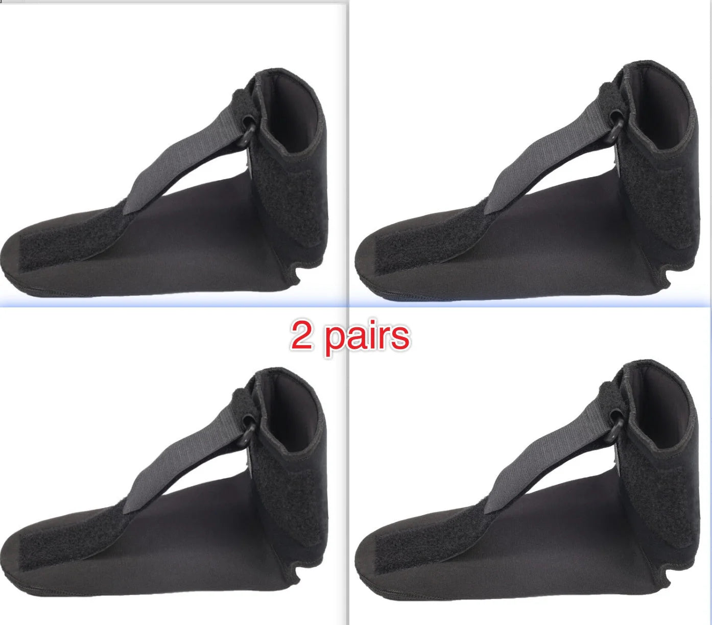 Adjustable ankle support orthosis for rehabilitation and sports, available in sizes S, M, L.