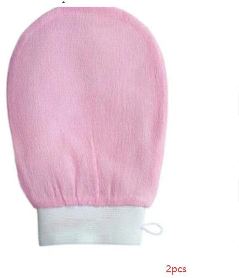 Single Layer Rayon Bath Rub Towel in various colors for gentle skin exfoliation