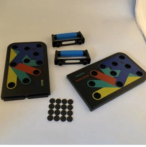 Nine-function push-up board for targeted upper body workouts