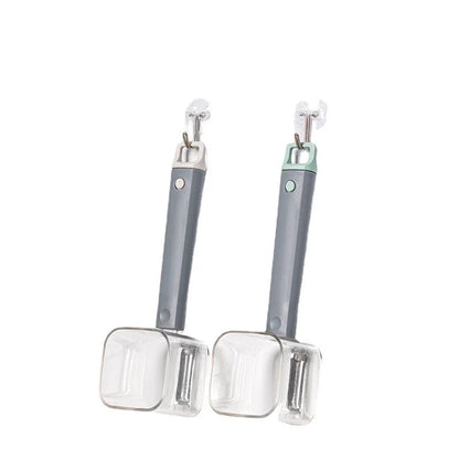 Stainless steel peeler with PP handle in grey, red, and green options