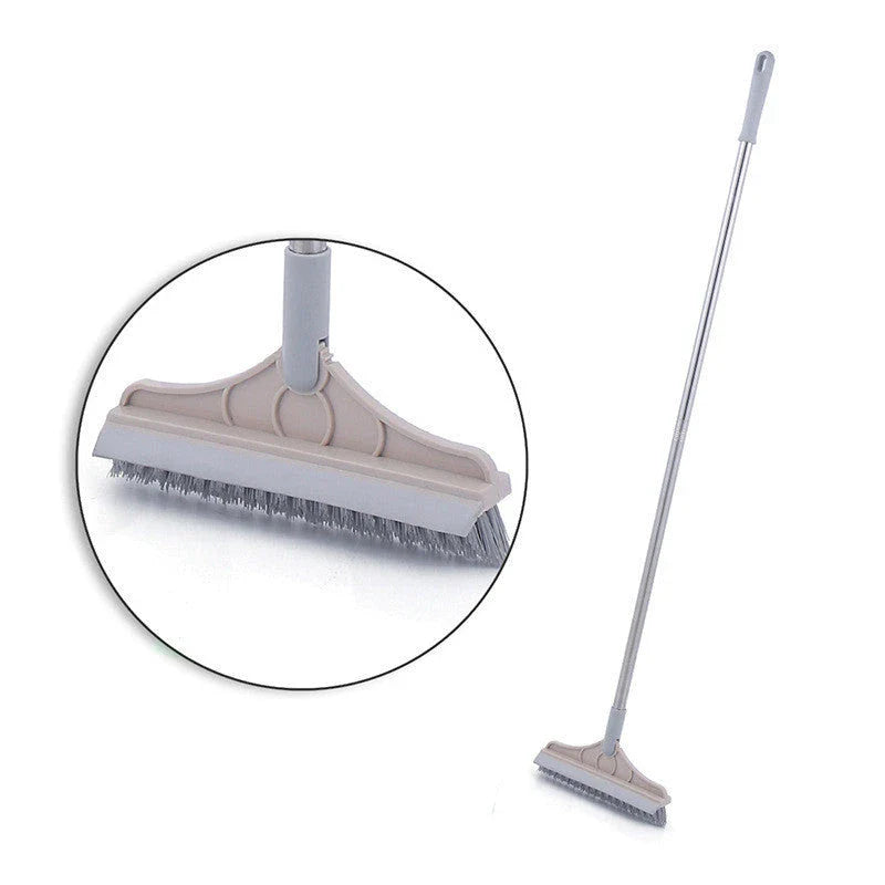 Multipurpose cleaning bristle brush with triangular head and 120-degree rotating design for floors, bathrooms, tiles, and more