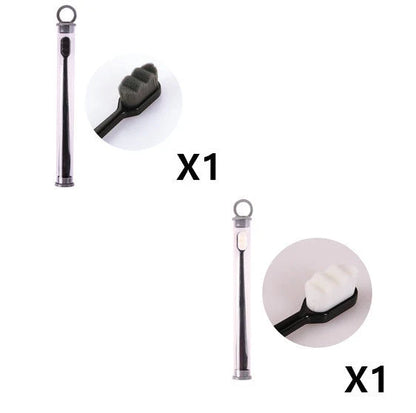 Ultra-fine nylon toothbrush with super soft 2.3cm bristles for sensitive gums