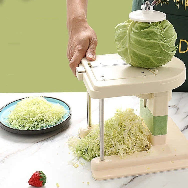 Premium stainless steel vegetable slicer and grater with beige color, perfect for healthy meal preparation