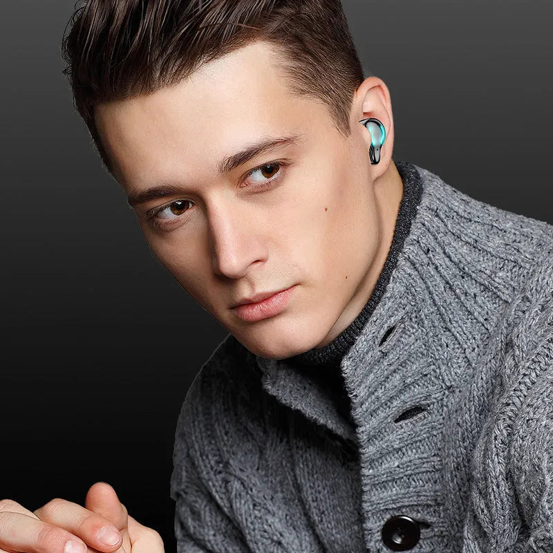 Black Bluetooth gaming headset with in-ear design for mobile gaming featuring zero-latency wireless audio