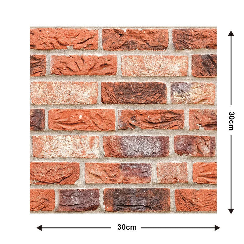 Waterproof brick wallpaper sticker for kitchen and bathroom decor