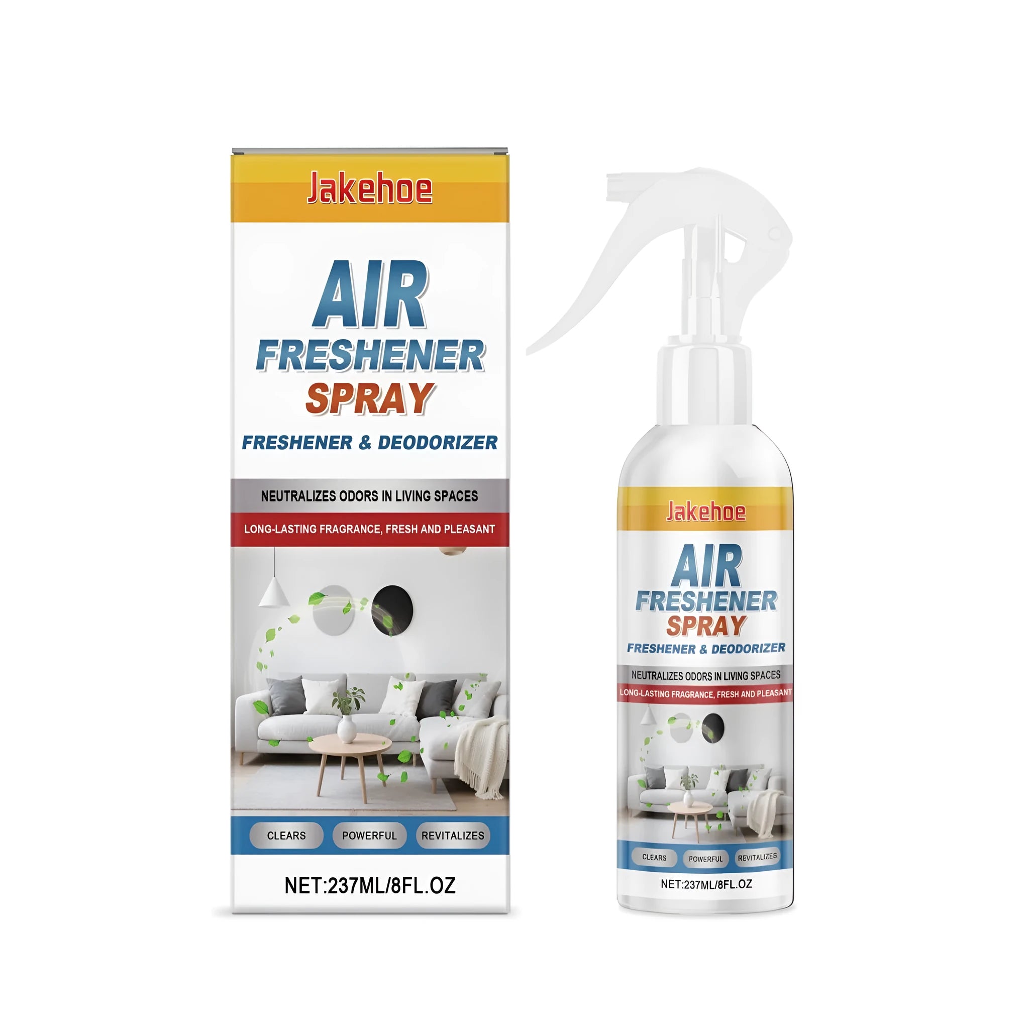 A single 237ml bottle of air freshener spray with a spray trigger, suitable for use in cars and homes.