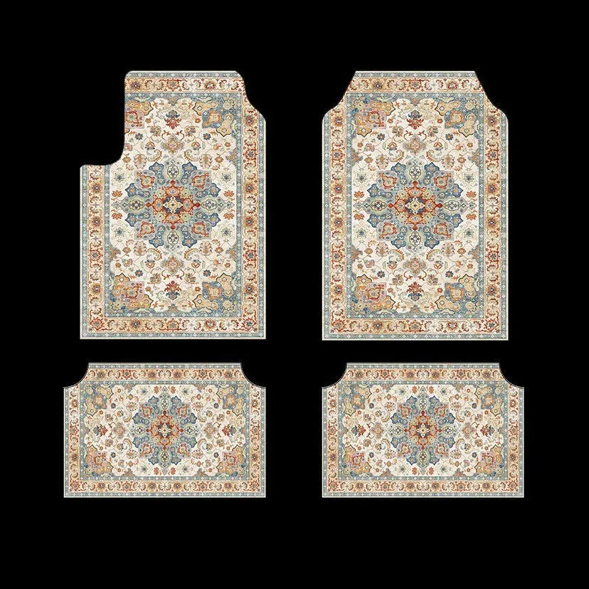 Retro Persian geometric pattern dust-proof stain-resistant car foot mat Polyester Fibre 33x44cm 44x68cm