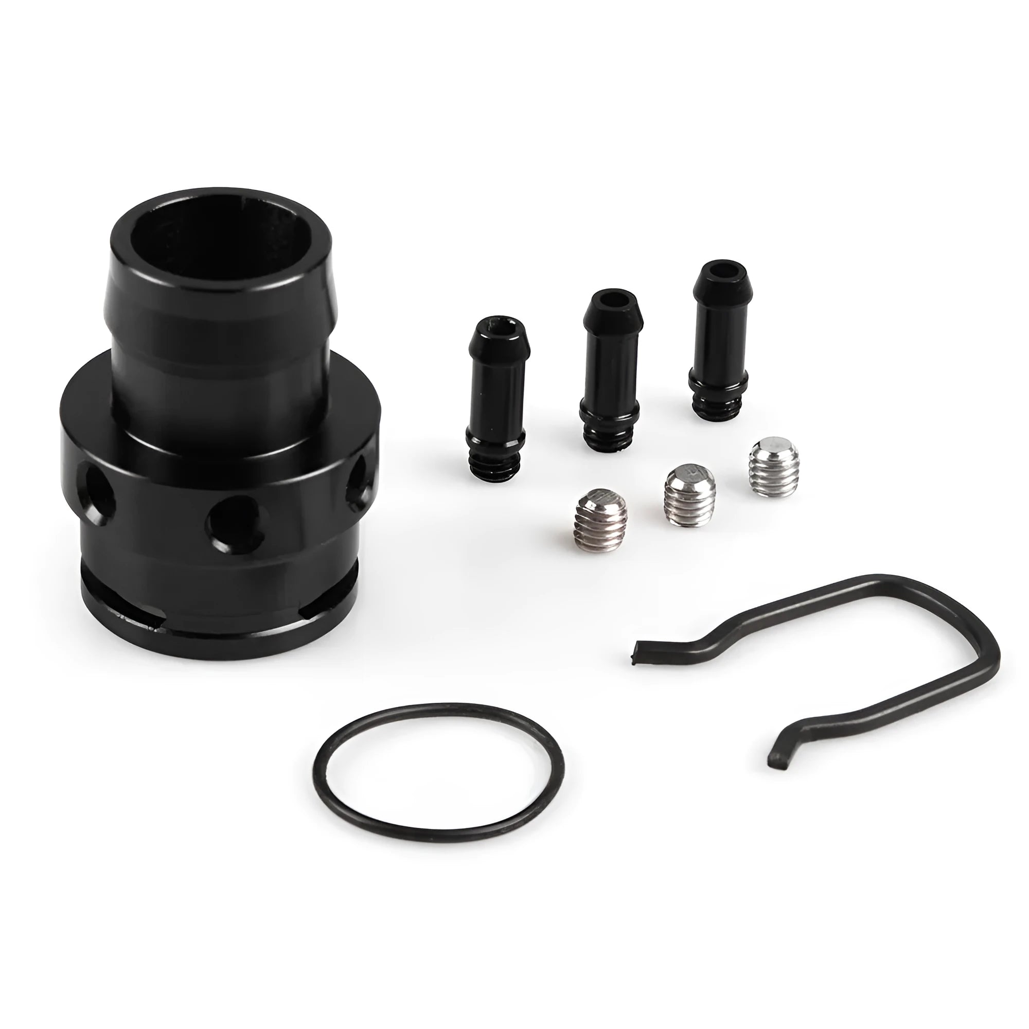 Second generation engine vacuum adapter tee in black or titanium colour