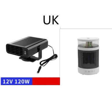 Universal Car Defrost Heater with 360-degree rotation for 12V/24V vehicles