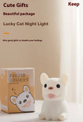 Silicone animal night light with USB charging port and dimming control for bedroom use