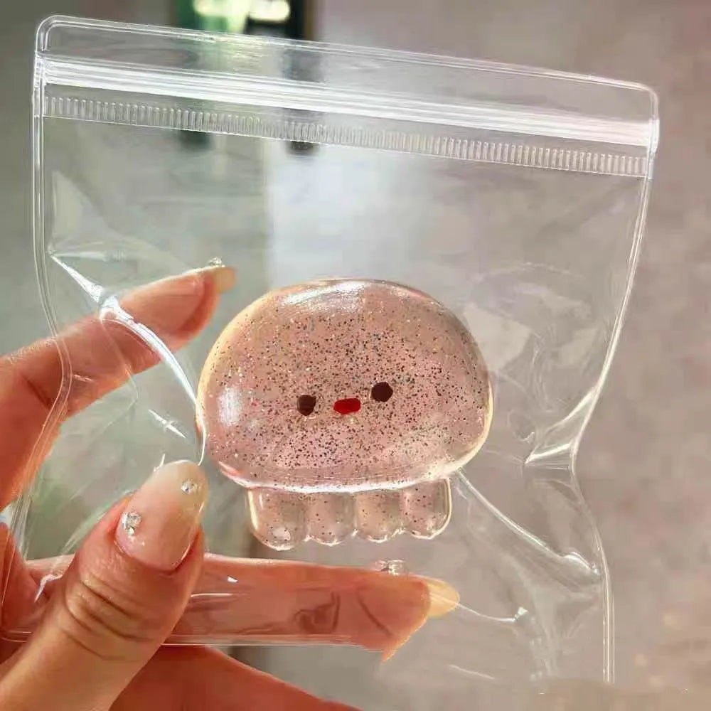 Crystal bubble ball pinch decompression toy in TPR material with four colour options