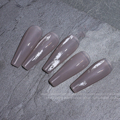 2.8cm transparent silicone French nail stamp with scraper tool for precise manicures