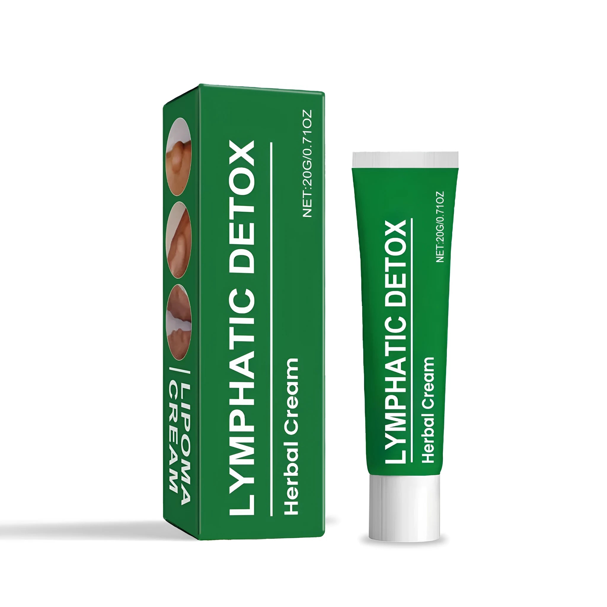 20g tube of herbal soothing cream with Chinese horse chestnut and mint ingredients.