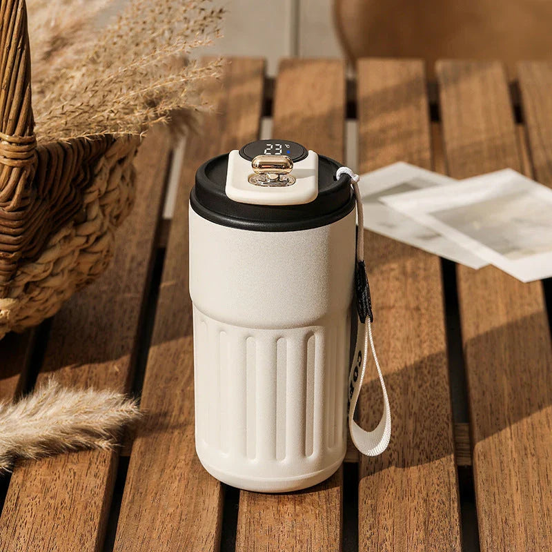 Smart Digital Thermal Bottle 450ml Stainless Steel Vacuum Flask with temperature display