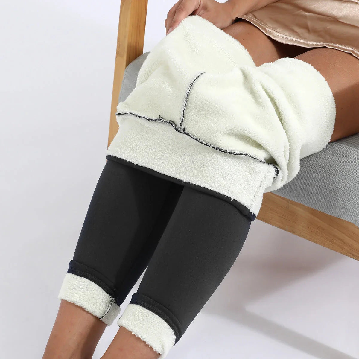 Warm and cozy cashmere-blend leggings in various stylish colors for cold weather wear