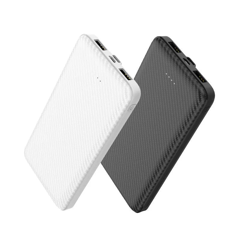 Black 20000 mAh power bank with multi-U port output and plastic shell