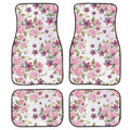 Black printed rubber car floor mat set showing textured surface and 20mm thickness.