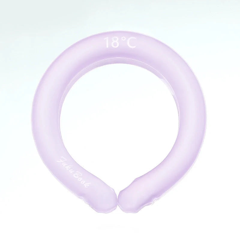 Ice Cold Neck Collar in pink, blue, and purple for outdoor cooling
