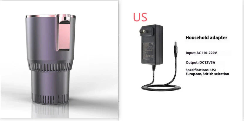 12V smart car cup holder with digital temperature display for heating and cooling drinks