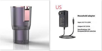 12V smart car cup holder with digital temperature display for heating and cooling drinks