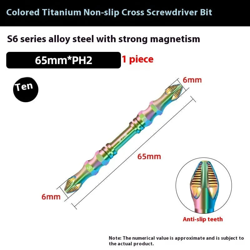 S6 colour titanium anti-slip cross screwdriver head alloy steel 50mm 70mm 90mm 100mm length options