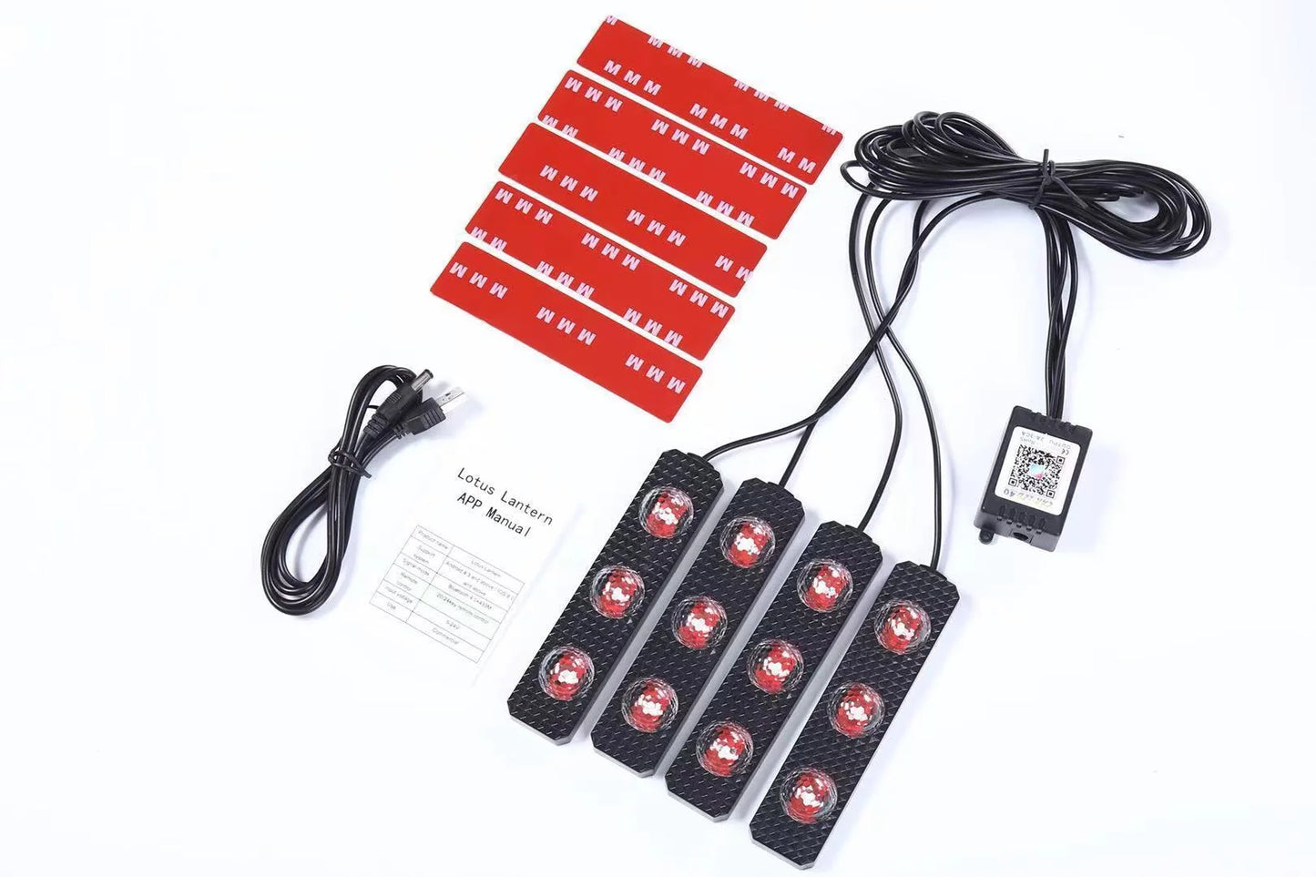 Foot Soles Full Of Stars LED Car Atmosphere Light with wireless sound control