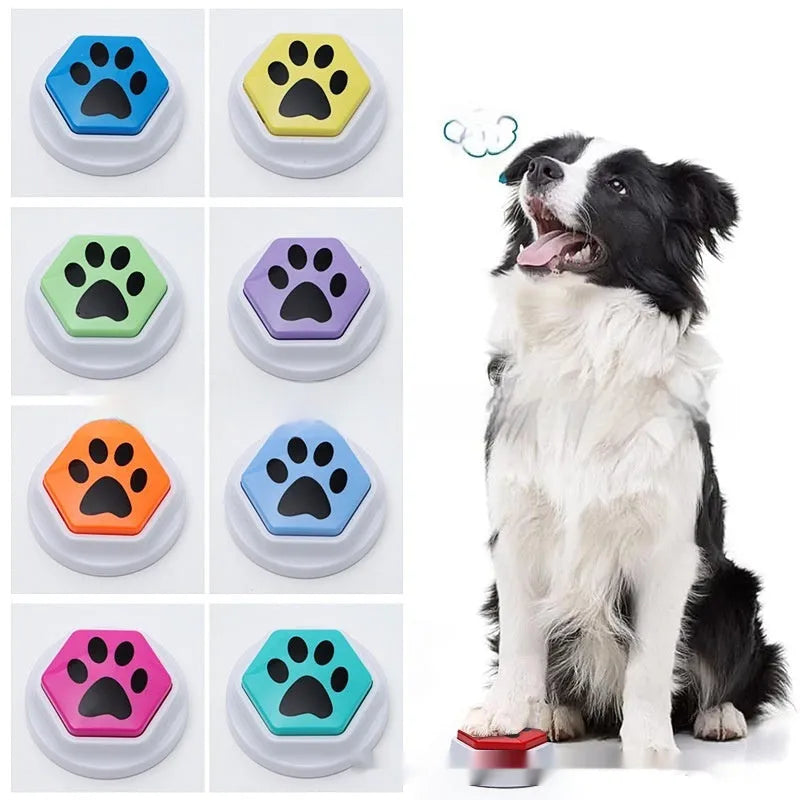 Pet communication training talk button squeeze box in blue colour, made of ABS, for dog and cat behaviour training