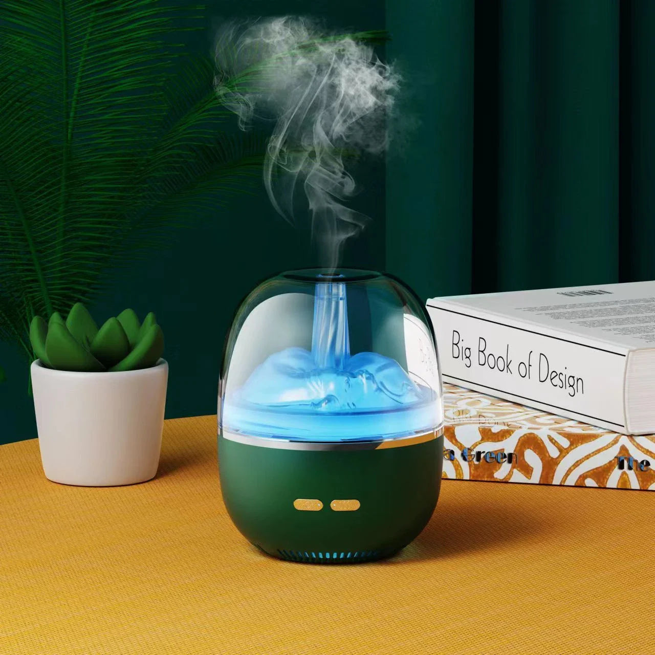 Soothing ultrasonic aroma humidifier with color-changing LED lights, designed to improve air quality and create a relaxing atmosphere in your home or office