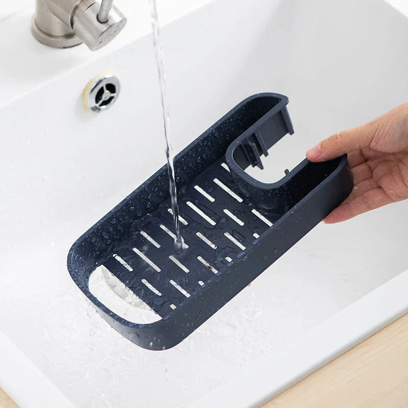 Versatile Sink Organiser with Compartments for Sponges, Brushes, and Cleaning Supplies