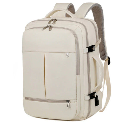 Premium backpack with multiple pockets and zippers, suitable for business professionals and travelers