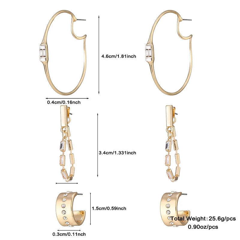 European and American style flat snake twin necklace set for women with matching earrings