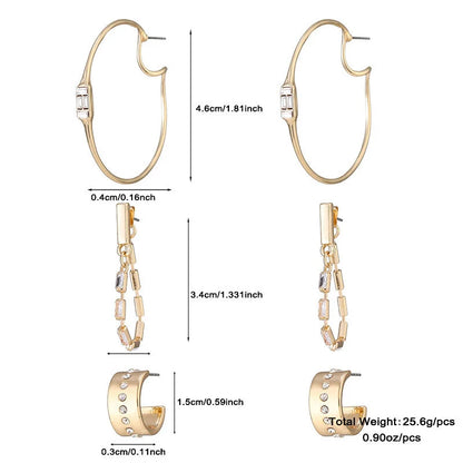 European and American style flat snake twin necklace set for women with matching earrings