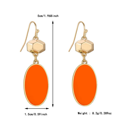 Colorful flower stud earrings in alloy with floral design for women